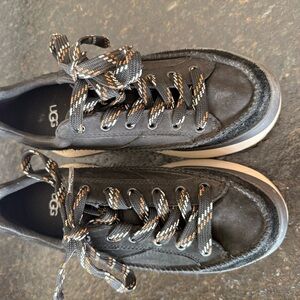 UGG Black Low-Top Sneakers with Patterned Laces- worn only once